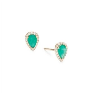 Effy Emerald And Diamond Post Earrings